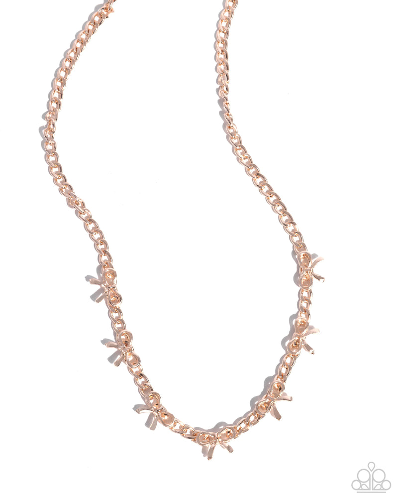 BOW the Knee - Rose Gold - Necklace