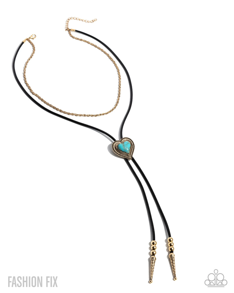 Courting Cowboy - Gold - Necklace
