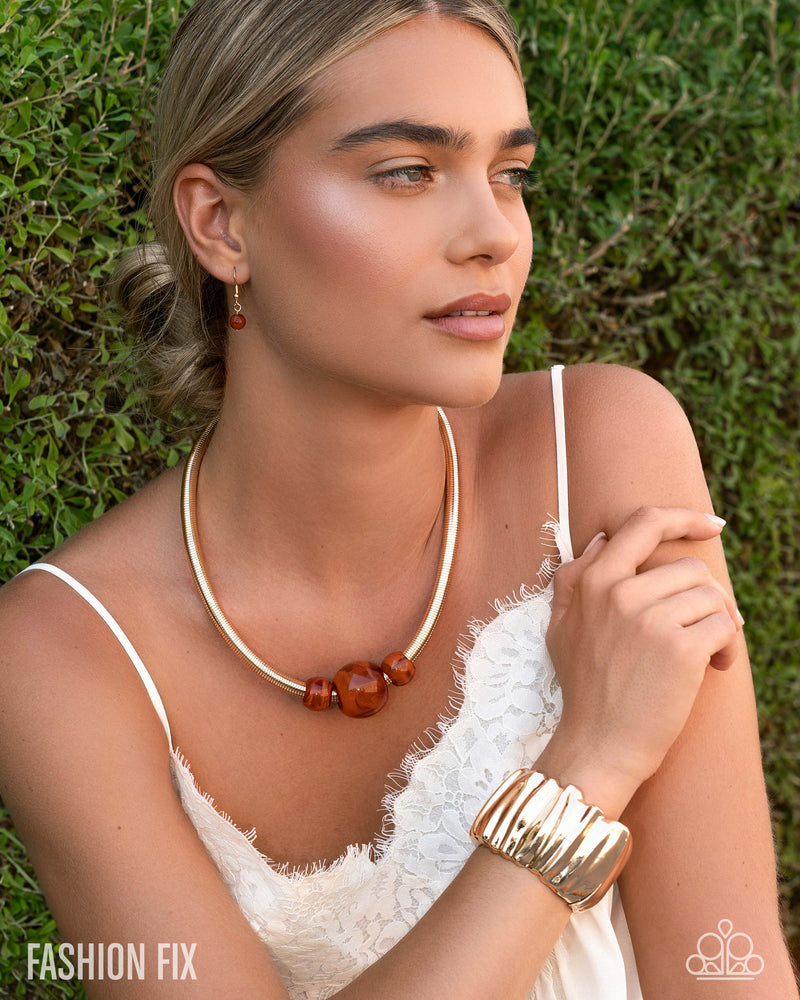 Sleek Shift - Gold - Necklace