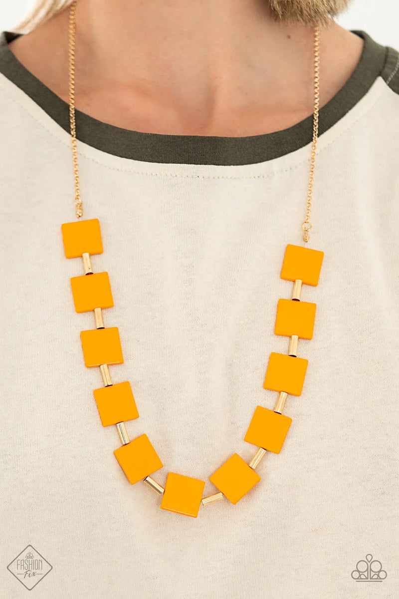 Hello, Material Girl - Orange - Necklace