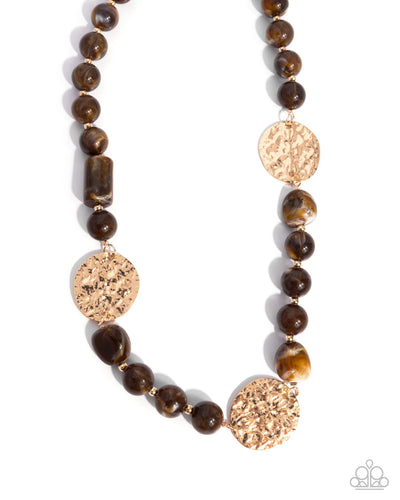 Contemplative Chic - Brown - Necklace