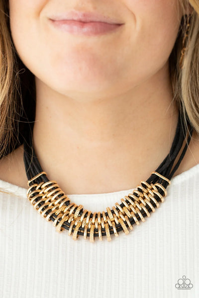 Lock, Stock, and SPARKLE - Gold - Necklace