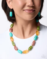 Colorfully Clear - Multi - Necklace