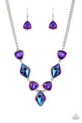 Glittering Geometrics - Purple - Necklace