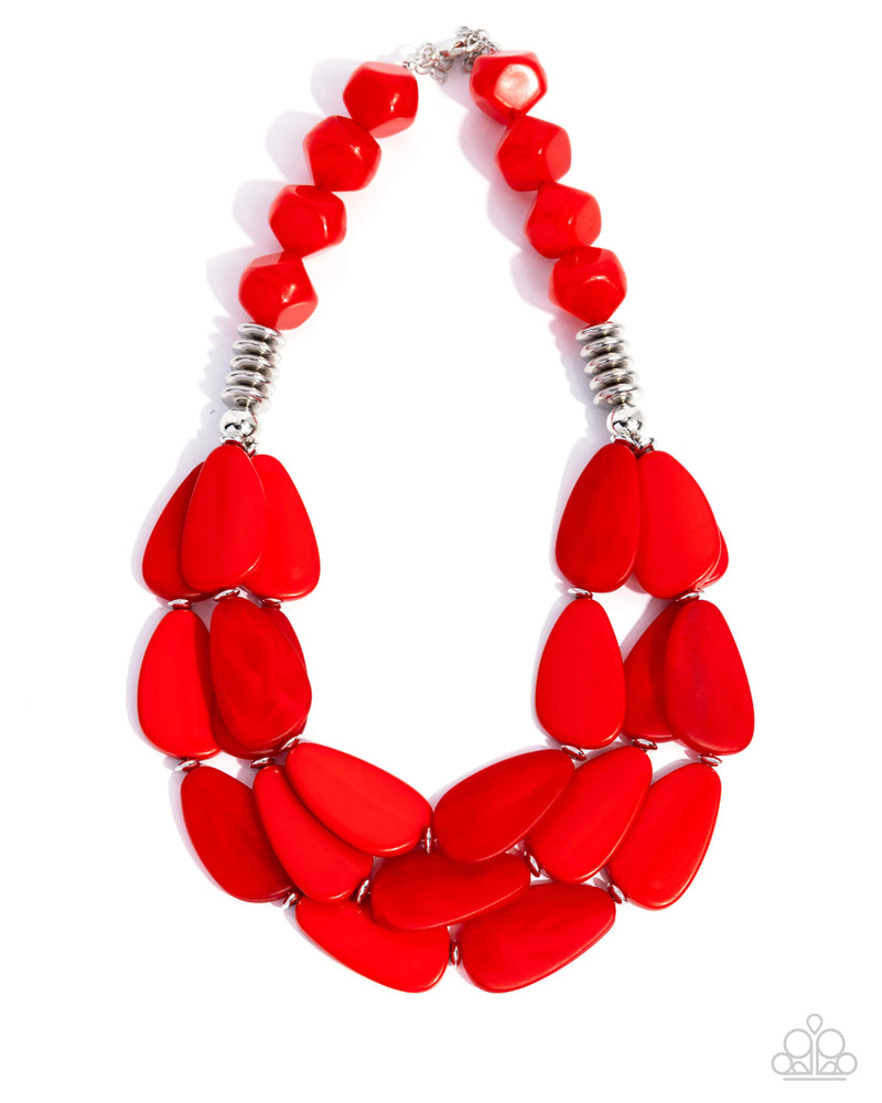 Smooth Spoken - Red - Necklace