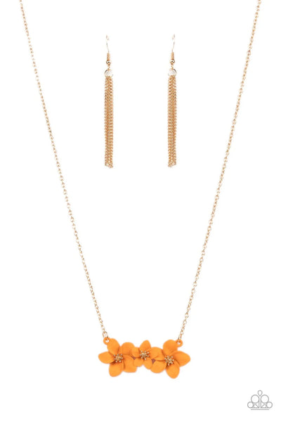 Petunia Picnic - Orange - Necklace