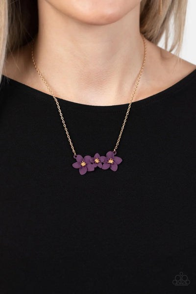 Petunia Picnic - Purple - Necklace