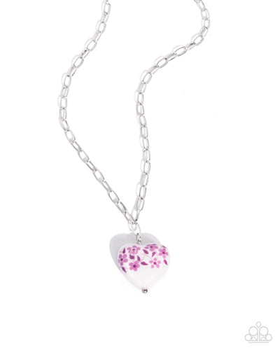 Painted Poetry - Purple - Necklace