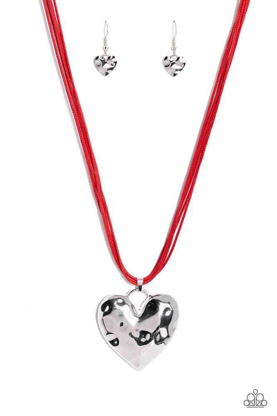 Confident Courtship - Red - Necklace