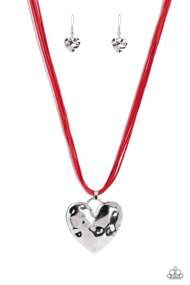 Confident Courtship - Red - Necklace