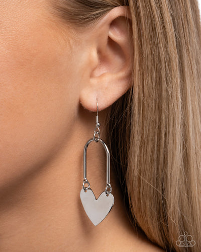 Lady Locket - Silver - Earring