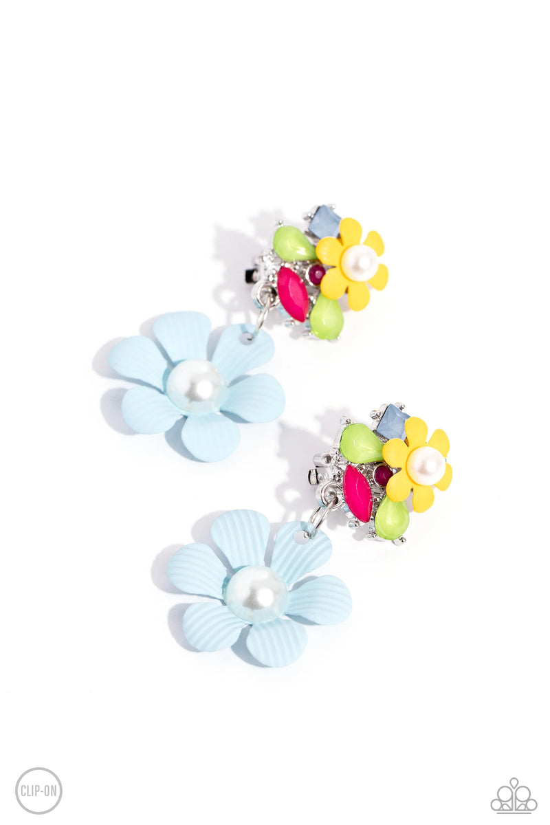 Festive Florals - Blue - Earring