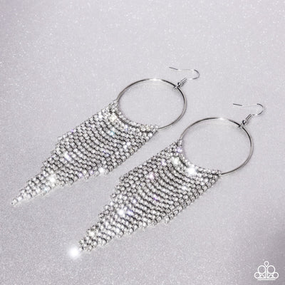 Streamlined Shimmer - White - Earring