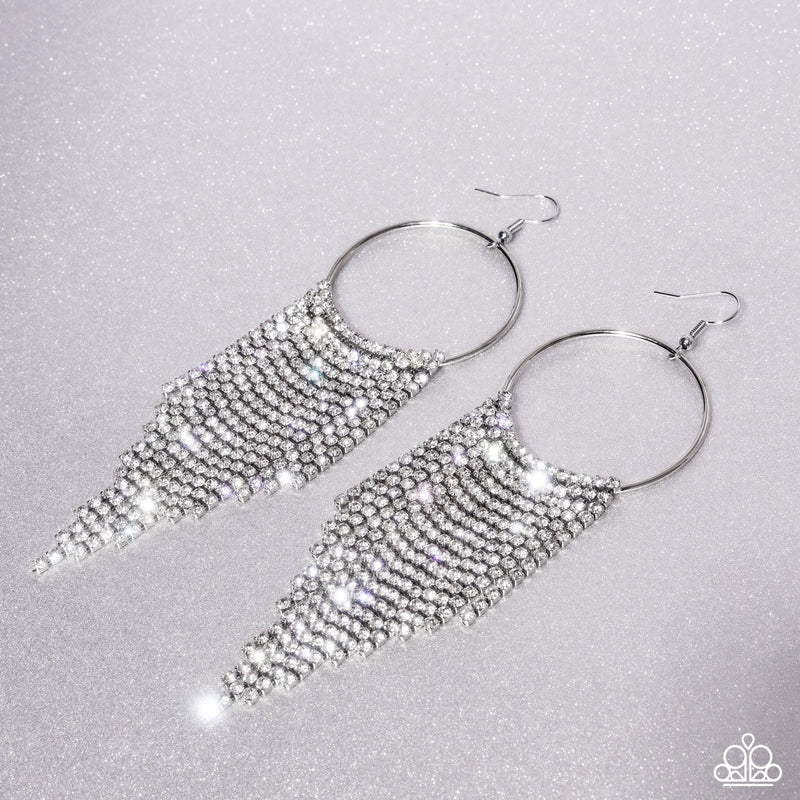 Streamlined Shimmer - White - Earring