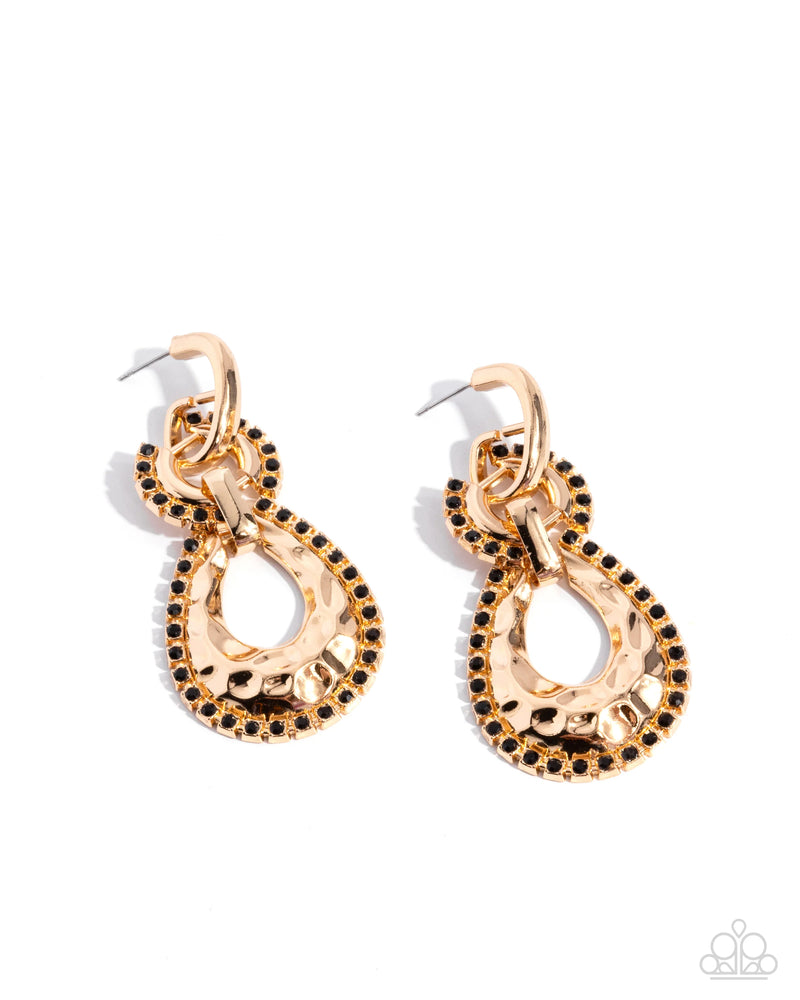 Hammered Highway - Black - Earring