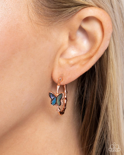 Butterfly Beginning - Copper - Earring