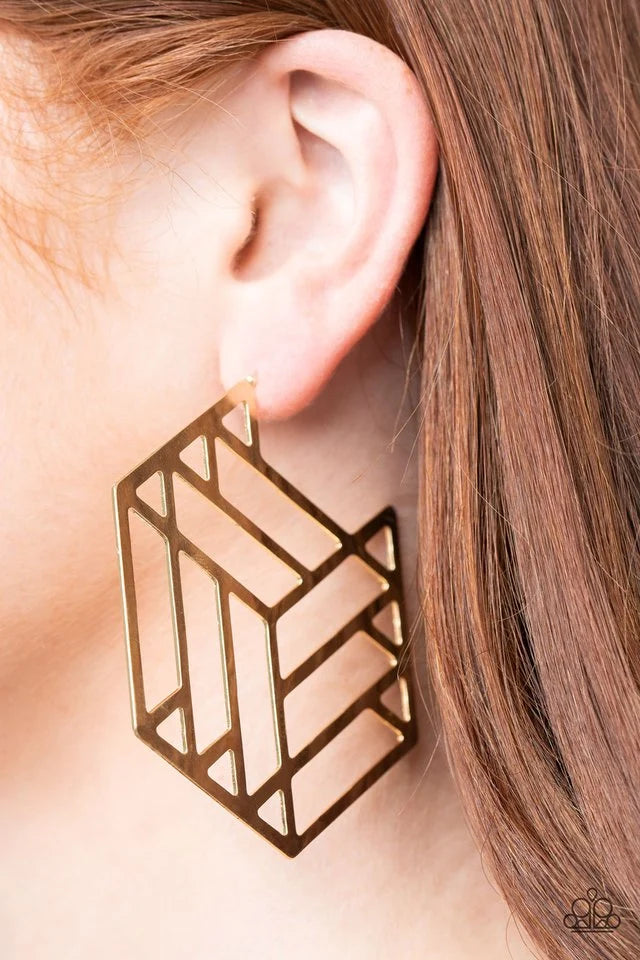 Gotta Get GEO-ing - Gold - Earring