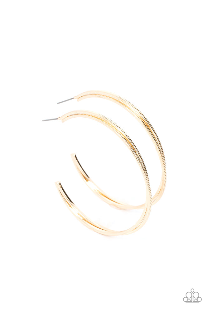 Monochromatic Curves - Gold - Earring