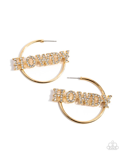 Howdy Hoedown - Gold - Earring