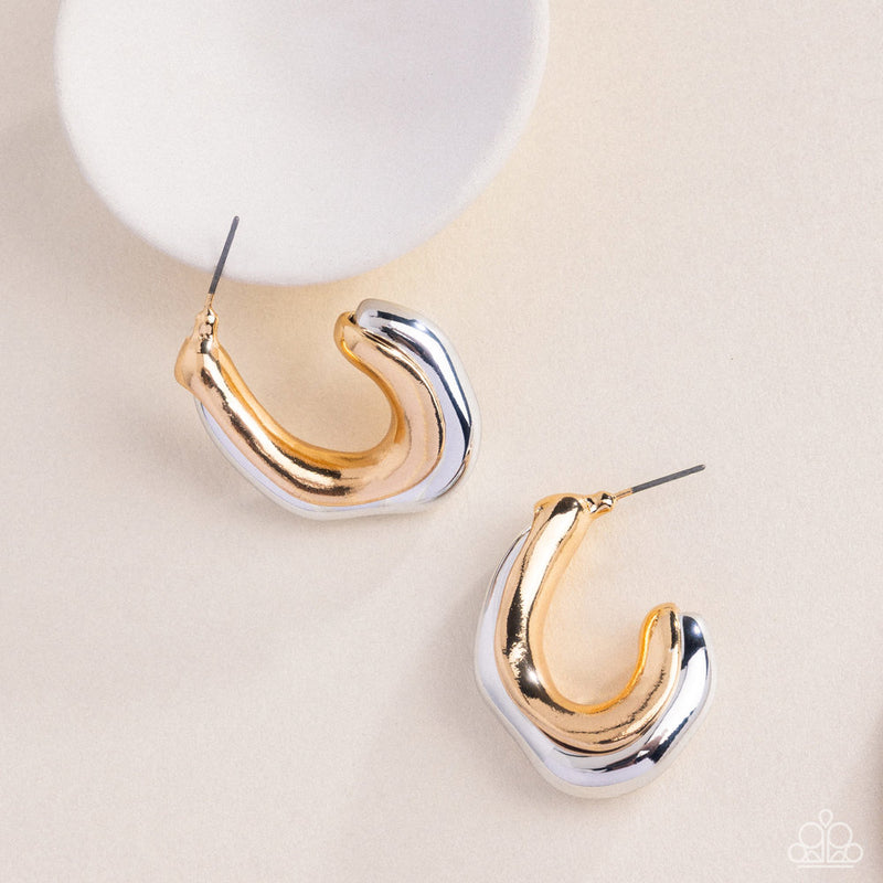 Metallic Multicolored - Multi - Earring