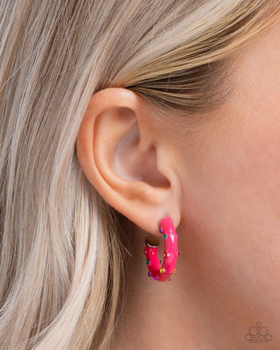 Promising Paint - Pink - Earring