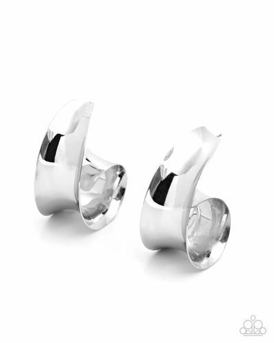Curly Cadence - Silver - Earring