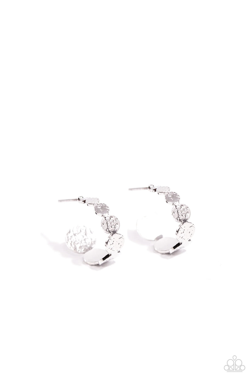 Textured Tease - Silver - Earring
