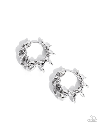Corkscrew Chic - Silver - Earring