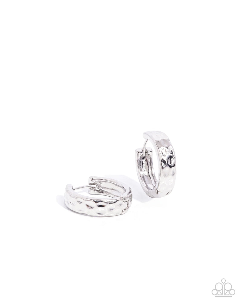 Hammered Hyperaware - Silver - Earring