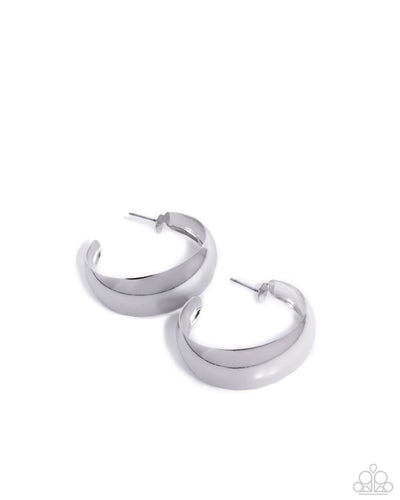 Hammered Heritage - Silver - Earring
