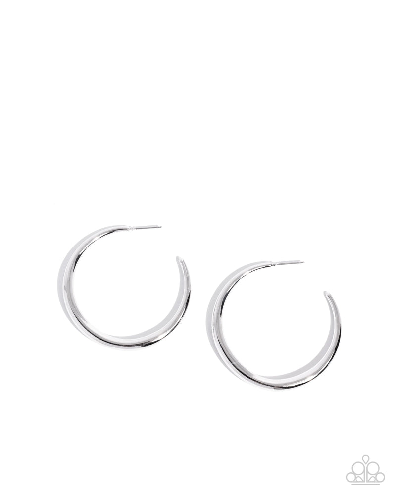 Sleek Selvage - Silver - Earring