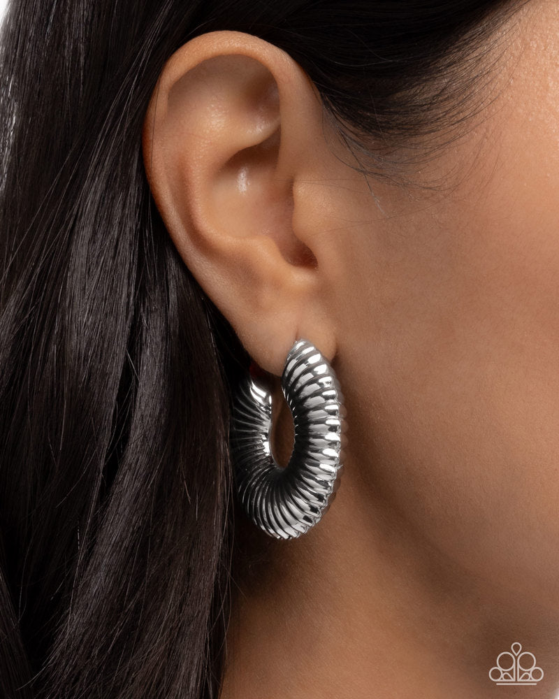 Spontaneous Spirals - Silver - Earring