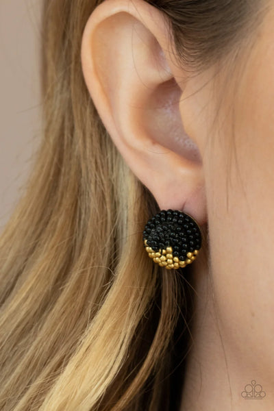 As Happy As Can BEAD - Black - Earring