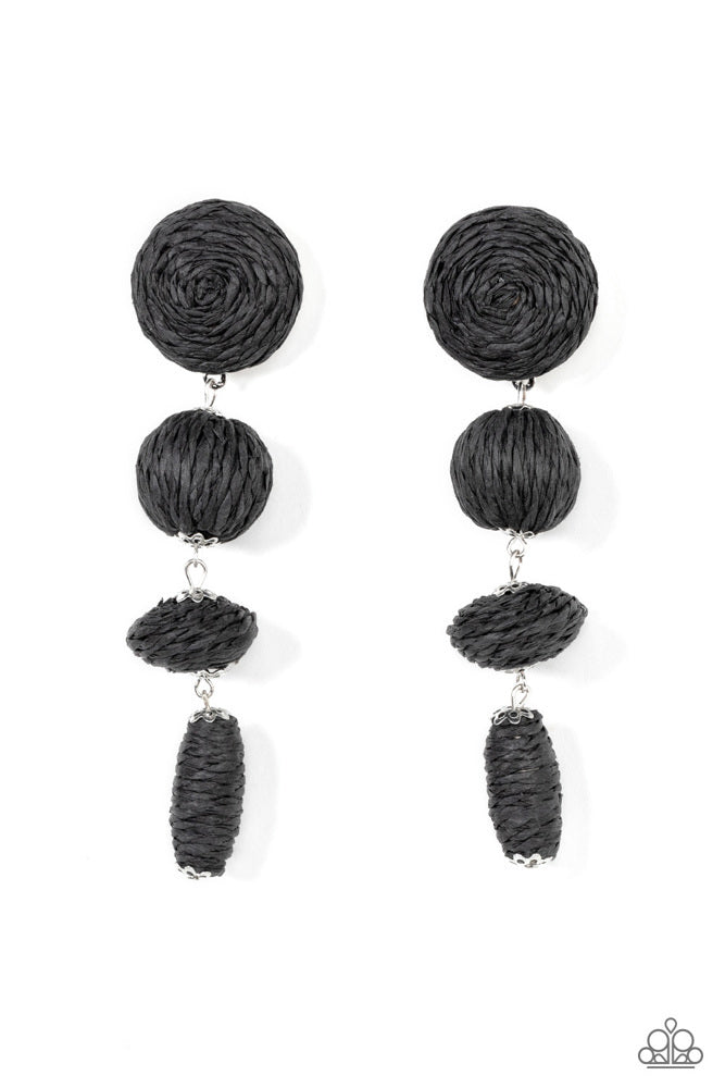 Twine Tango - Black - Earring