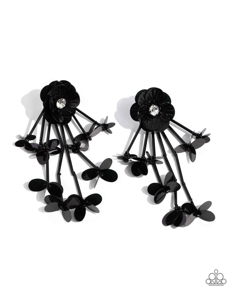 Floral Future - Black - Earring