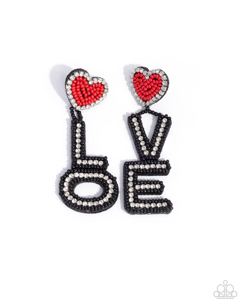 Visible Valentines - Black - Earring