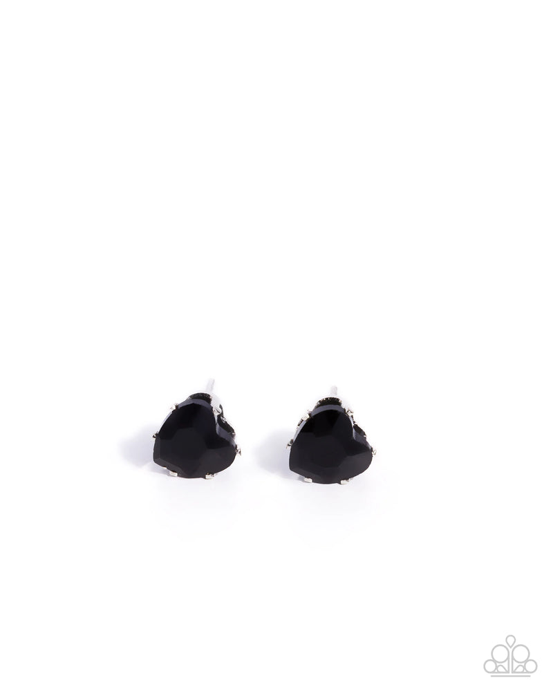 Sweetheart Stunner - Black - Earring