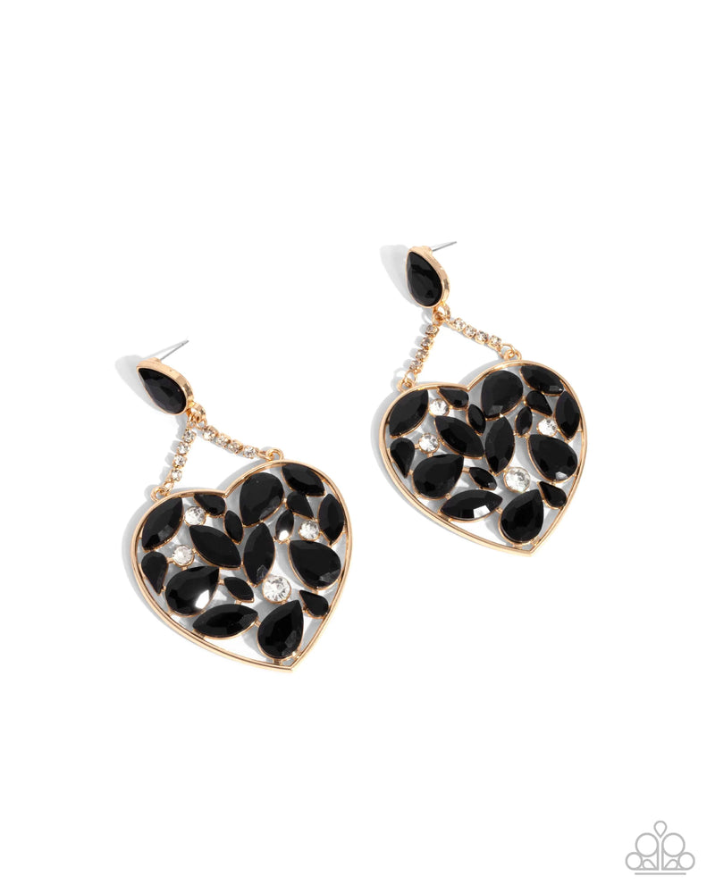 Glittery Gait - Black - Earring