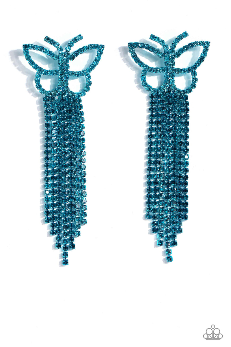 Billowing Butterflies - Blue - Earring