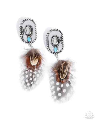 Feathered Fairy Tale - Brown - Earring