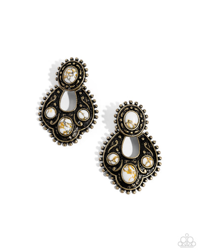 Handcrafted Horseshoe - Brass - Earring