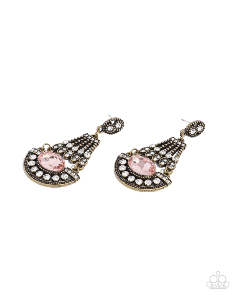 Complimentary Chandelier - Brass - Earring