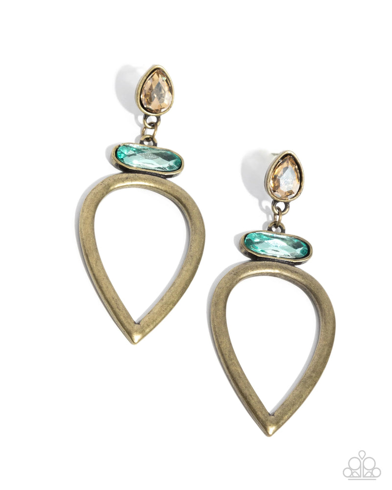 Cultured Chic - Brass - Earring