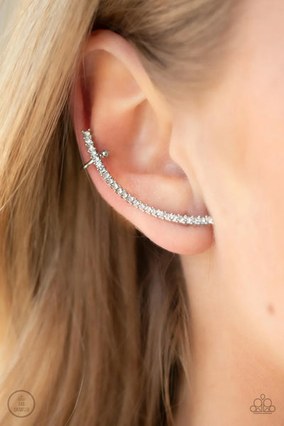 Sleekly Shimmering - White - Earring