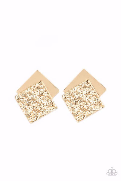 Square With Style - Gold - Earring