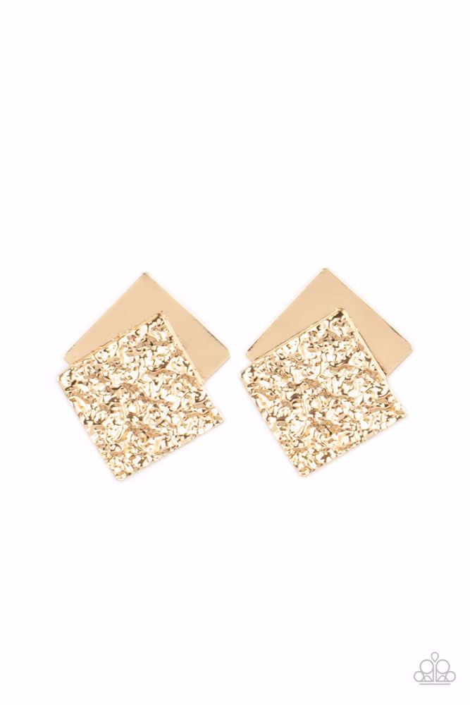 Square With Style - Gold - Earring