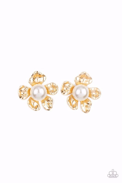 Apple Blossom Pearls - Gold - Earring