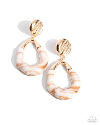 High-Sheen Swirls - Gold - Earring