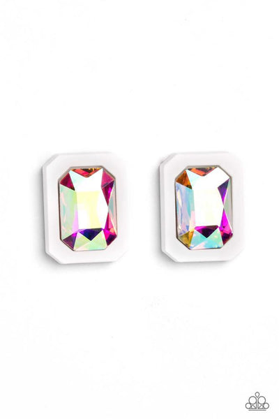 Edgy Emeralds - Multi - Earring