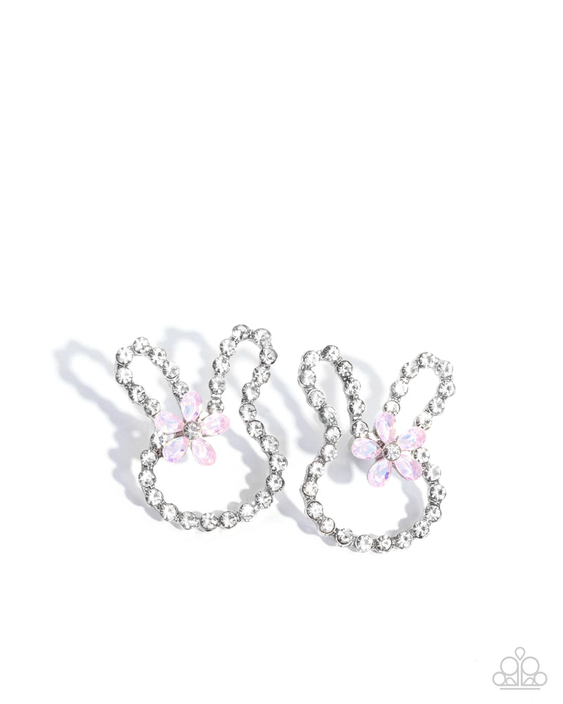 Bunny Backdrop - Pink - Earring